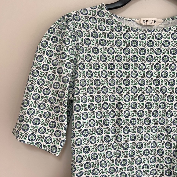 BODEN Women’s Navy Blue and Green Floral Printed Zoe Cotton Mini Dress, 4P - Picture 4 of 9